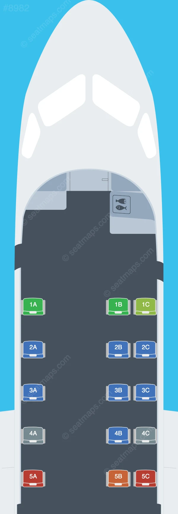 SprintAir Saab S340 seatmap preview