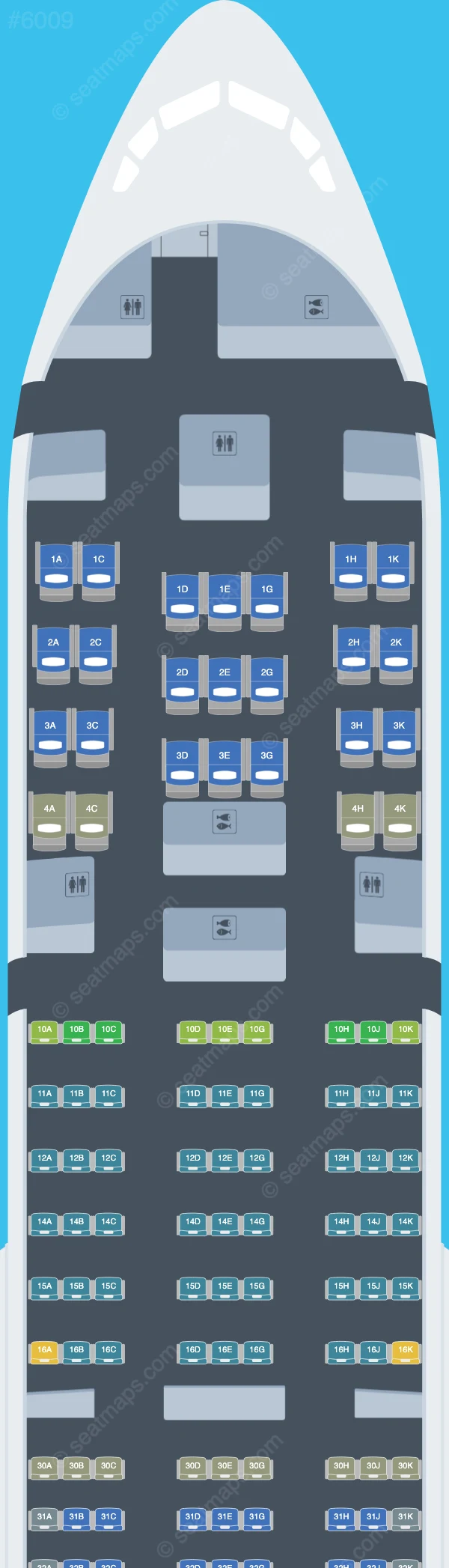 Pakistan International Airlines - PIA Boeing 777-200ER V.1 seatmap preview