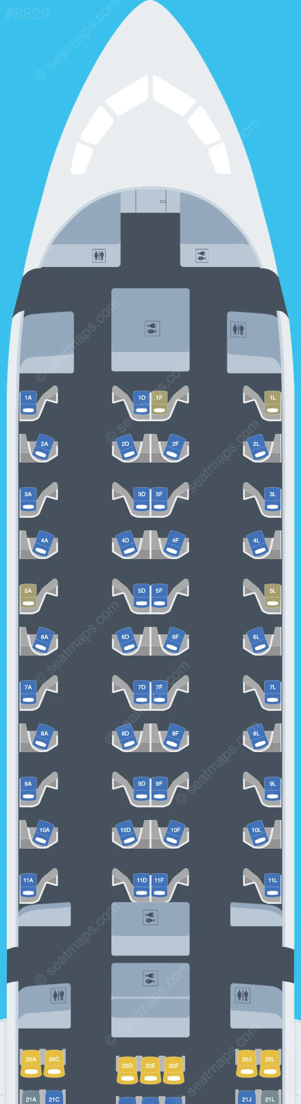 United Boeing 787-10 seatmap preview