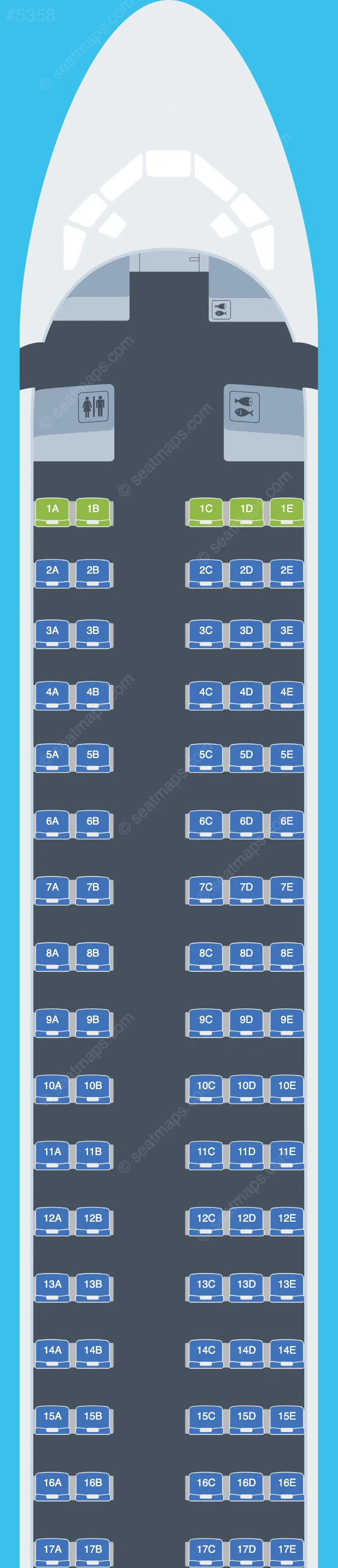 ATA Airlines McDonnell Douglas MD-83 seatmap preview