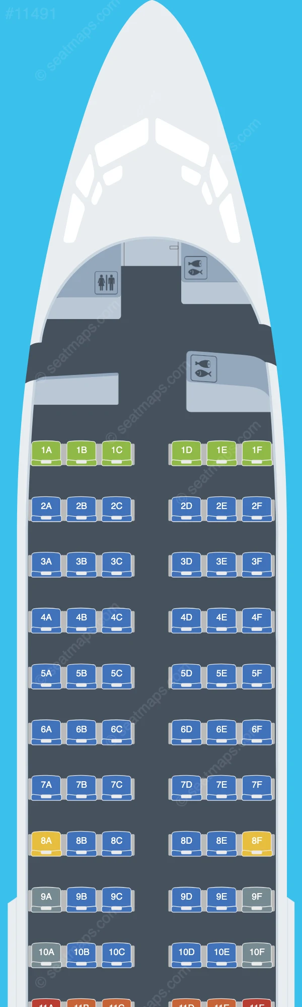 Africa Charter Airline Boeing 737-300 seatmap preview