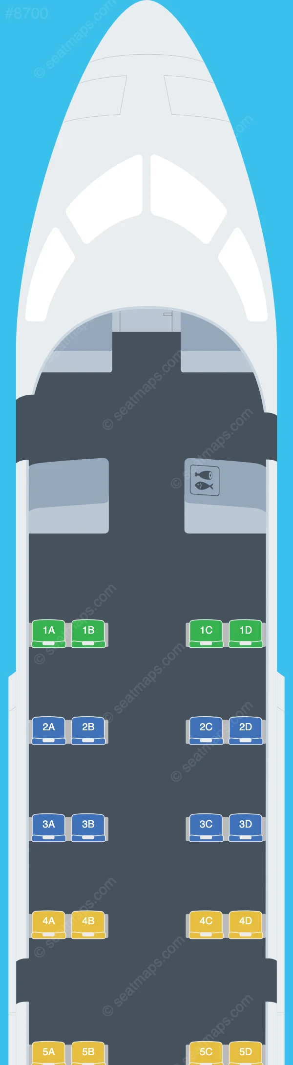 Contour Aviation Bombardier CRJ200 seatmap preview