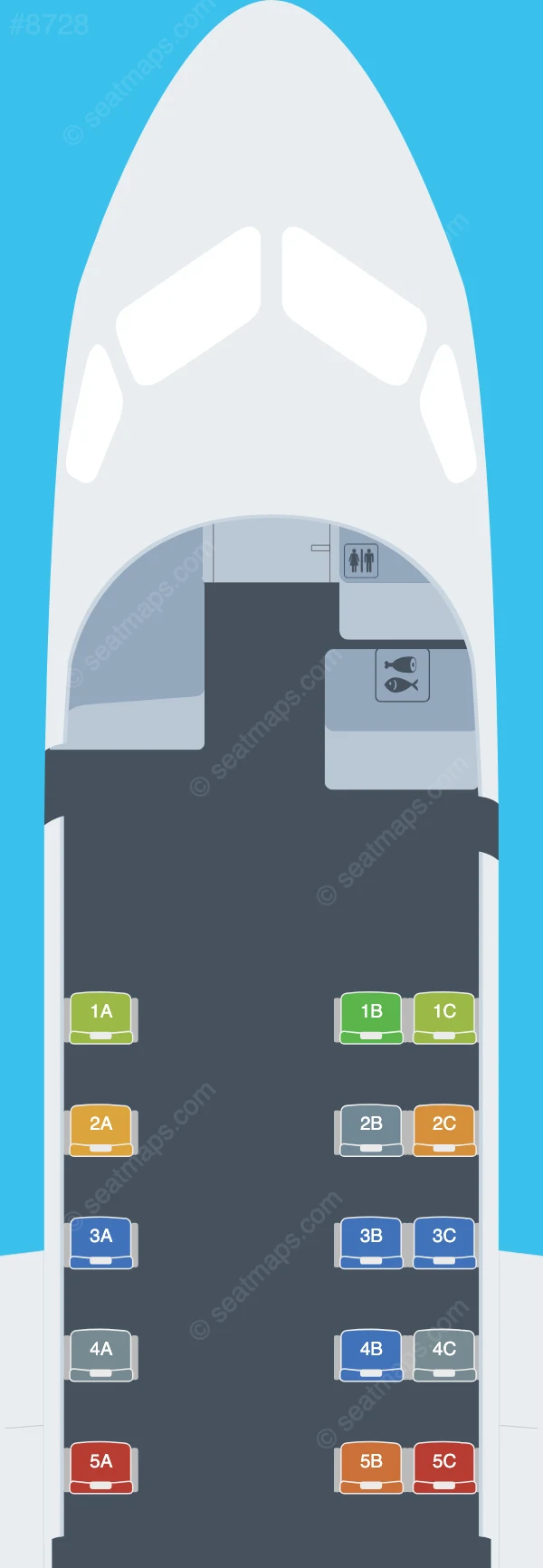 NyxAir Saab S340 V.2 seatmap preview