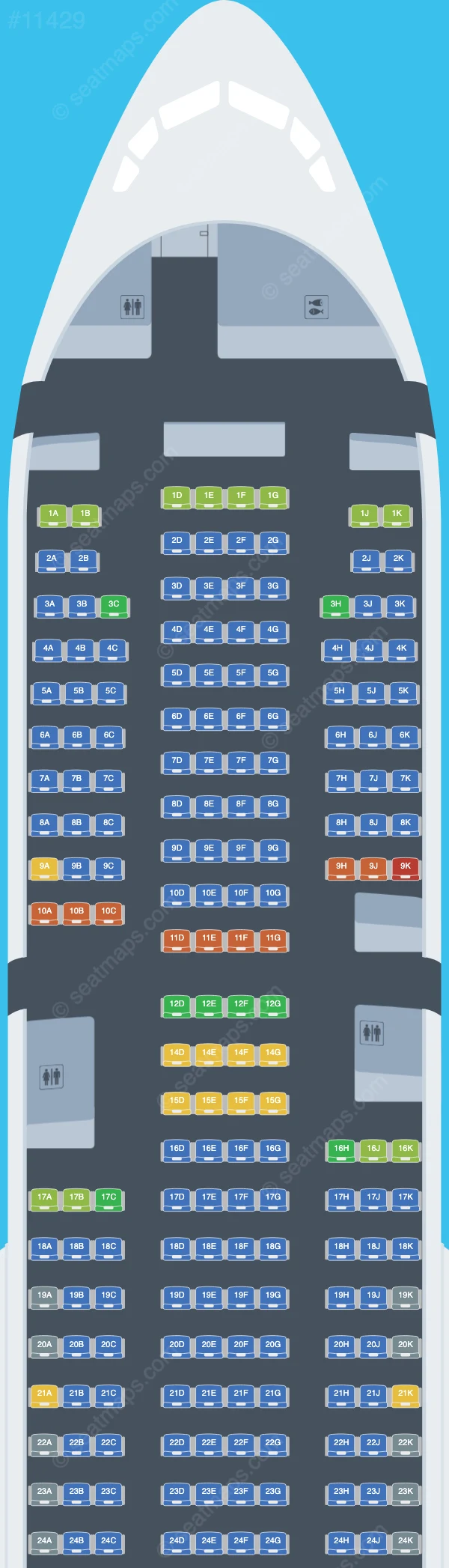 Ikar Boeing 777-200ER seatmap preview