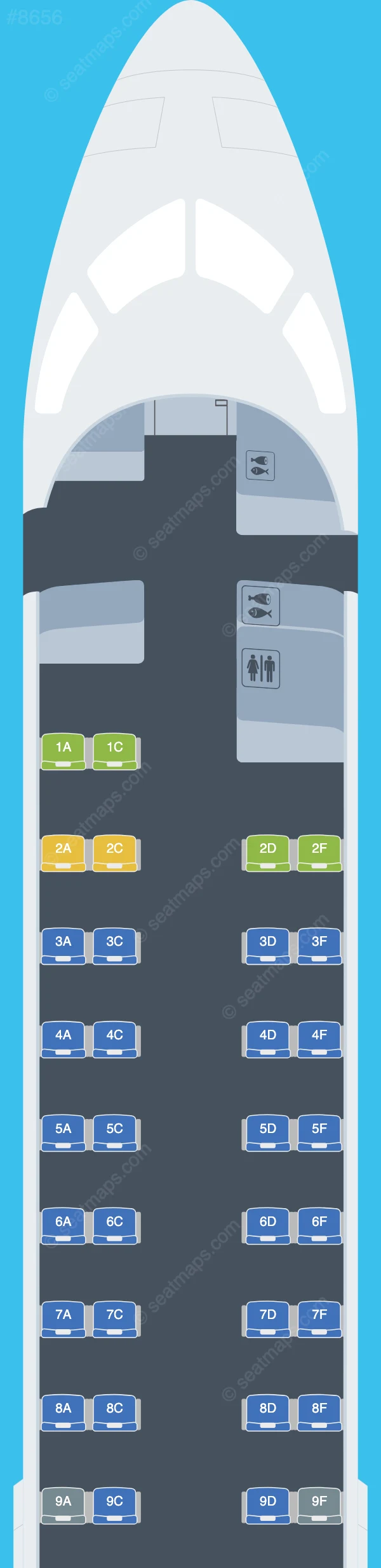 Shree Airlines Bombardier CRJ700 seatmap preview
