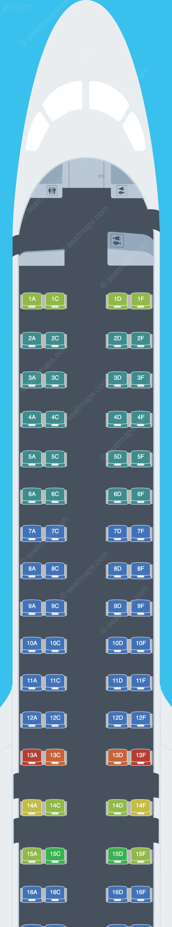 Luxair Embraer E195 E2 seatmap preview
