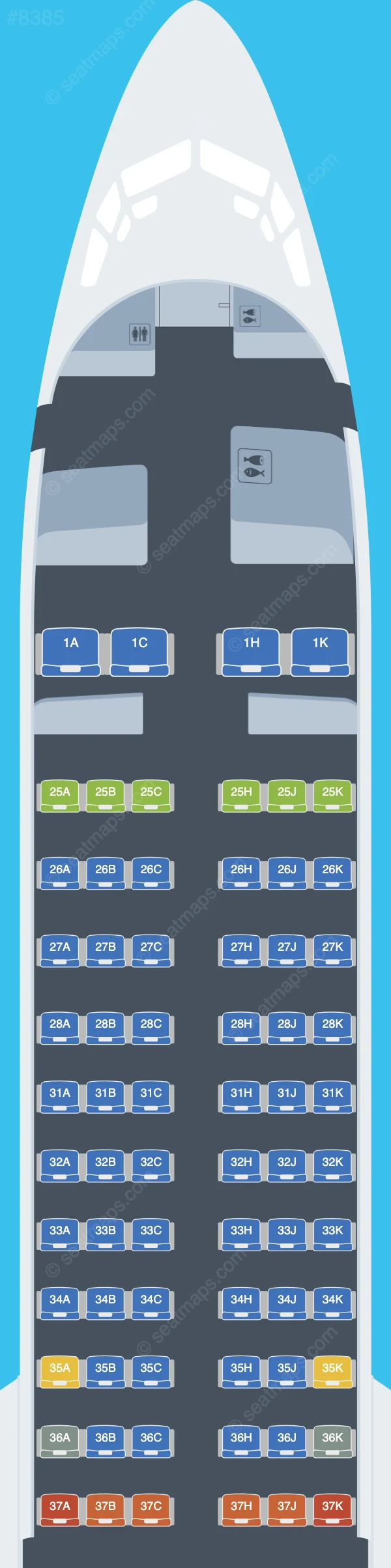 China Southern Boeing 737 MAX 8 V.1 seatmap preview