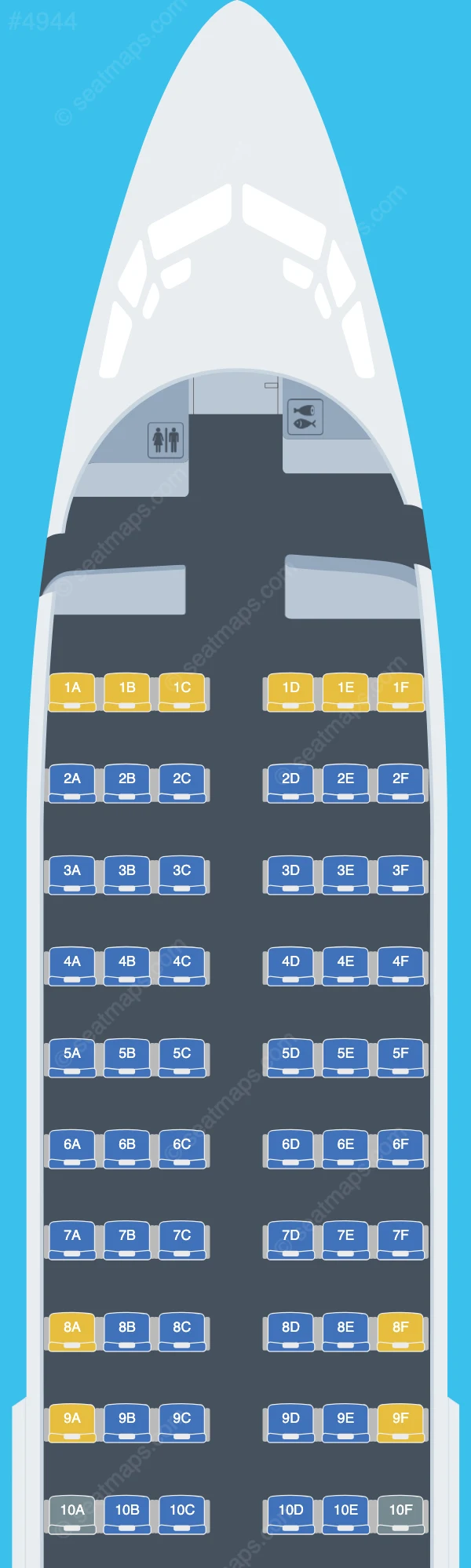 ASL Airlines France Boeing 737-300 QC seatmap preview