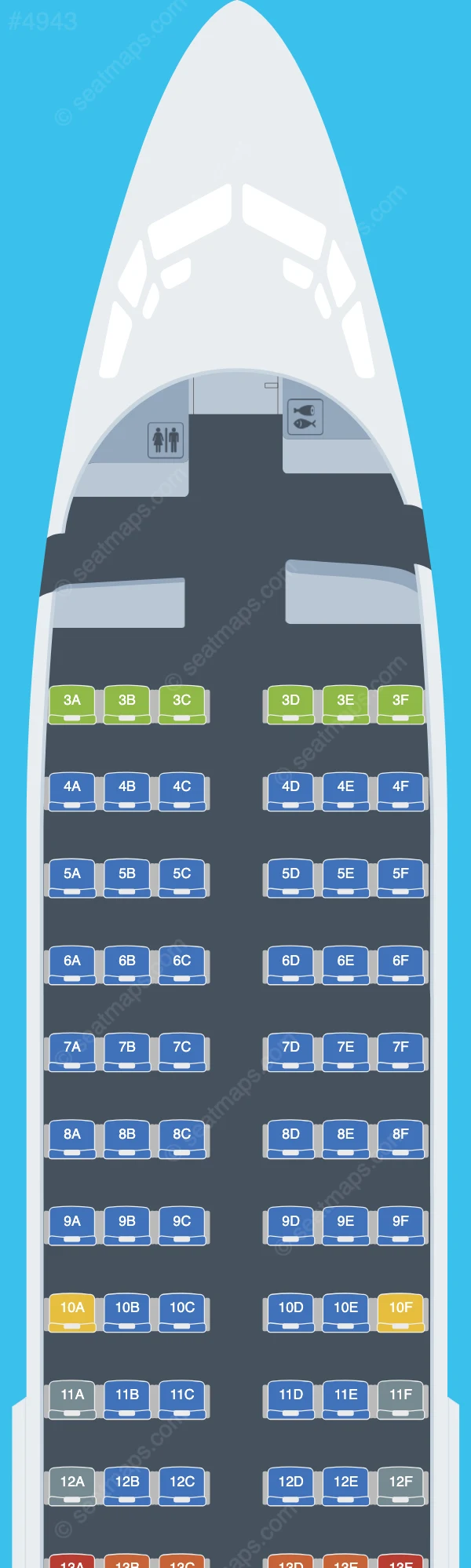 NordStar Boeing 737-300 seatmap preview