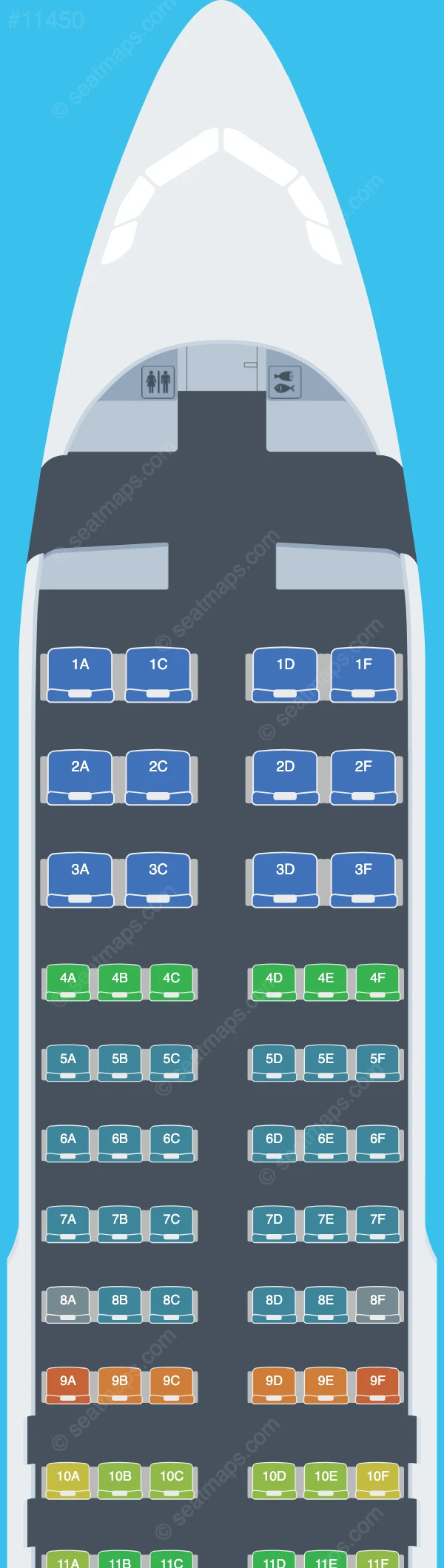 SmartLynx Airlines Malta Airbus A320-200 V.2 seatmap preview