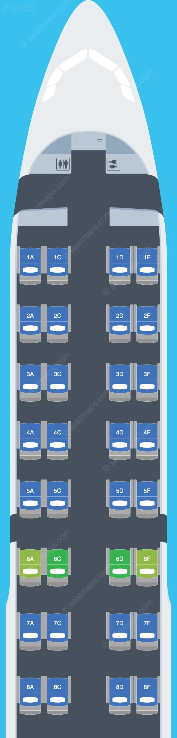 Beond Airbus A321-200 seatmap preview