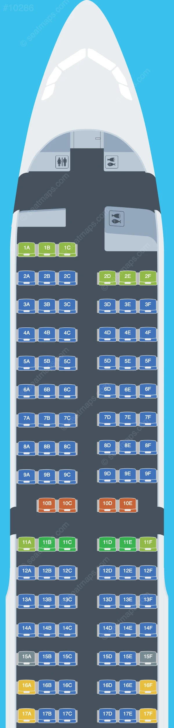 Condor Airbus A321-200 V.3 seatmap preview