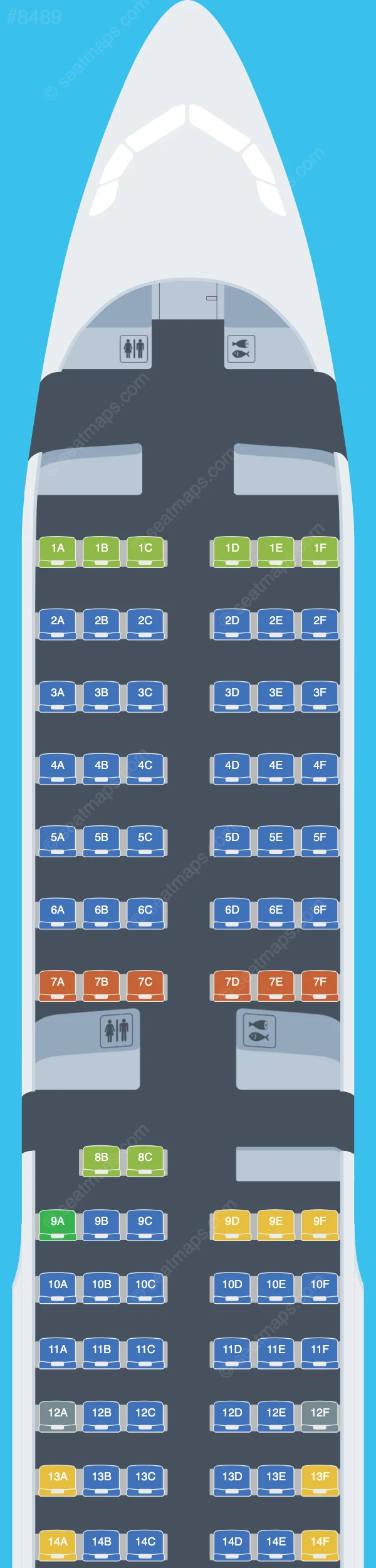 DAT LT Airbus A321-200 seatmap preview