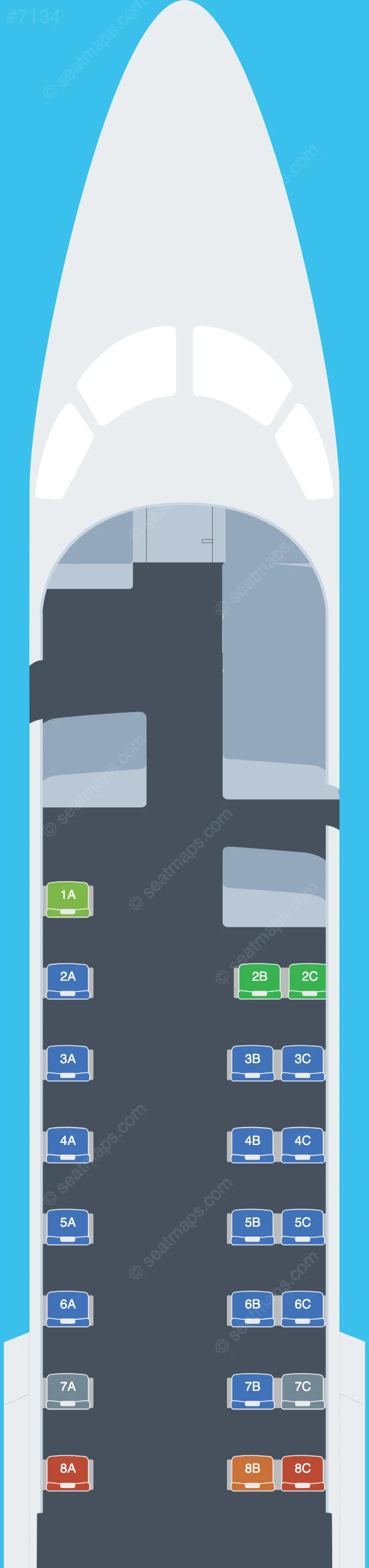 Solenta Aviation Embraer ERJ 135 seatmap preview