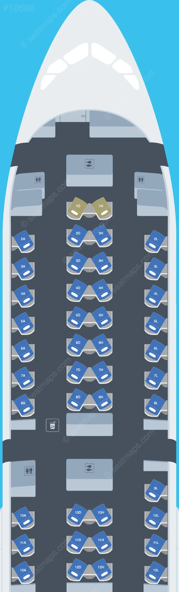 Finnair Airbus A350-900 V.1 seatmap preview