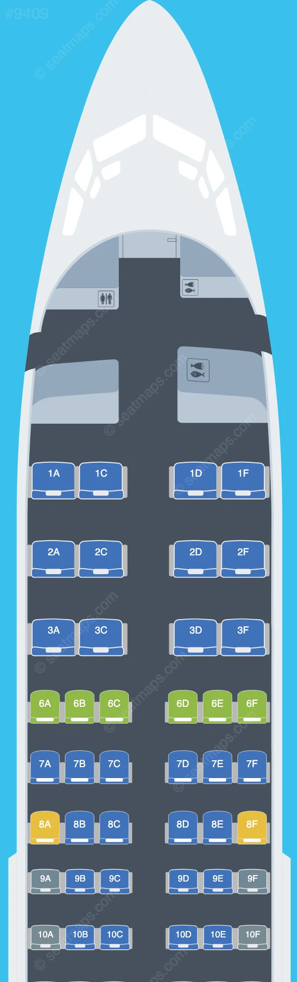 Alaska Airlines Boeing 737-700 seatmap preview