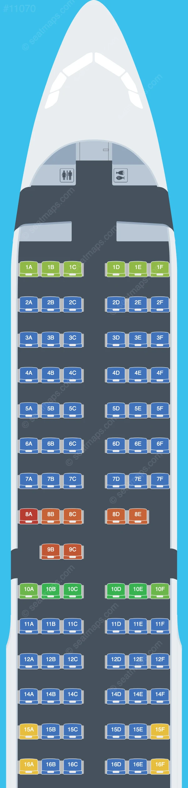 Air Arabia Airbus A321-200 seatmap preview