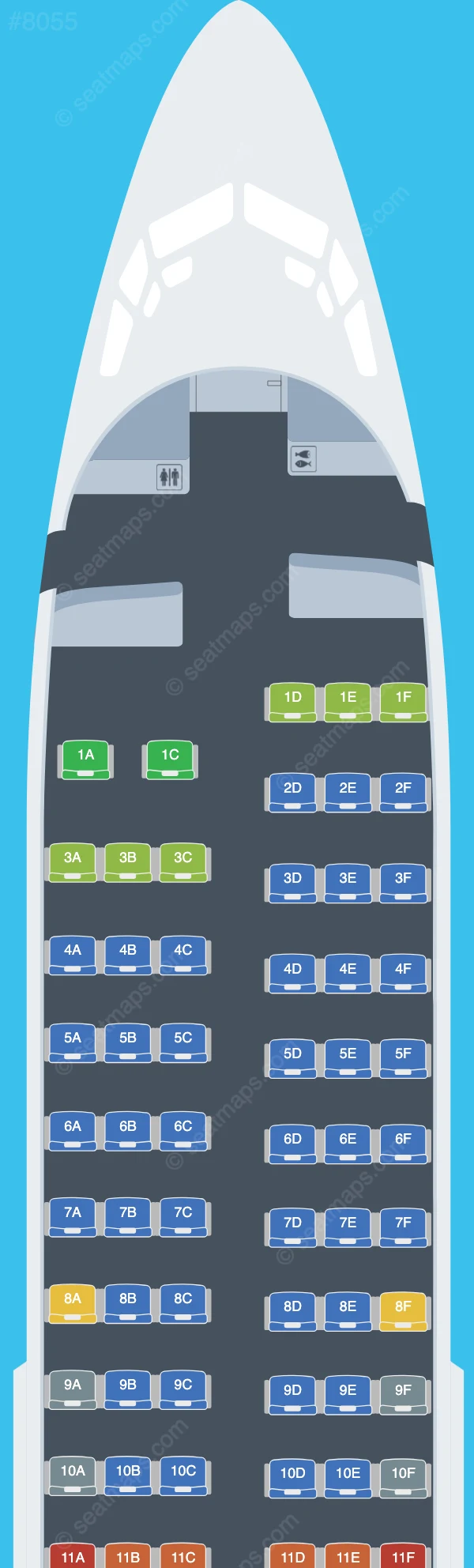 Alrosa Aviakompania Boeing 737-700 seatmap preview