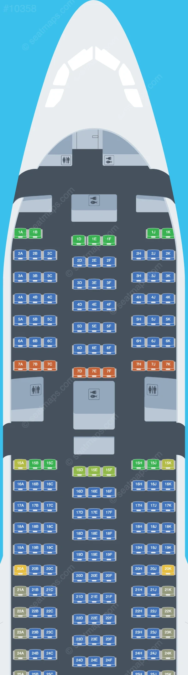 Wamos Air Airbus A330-200 V.4 seatmap preview