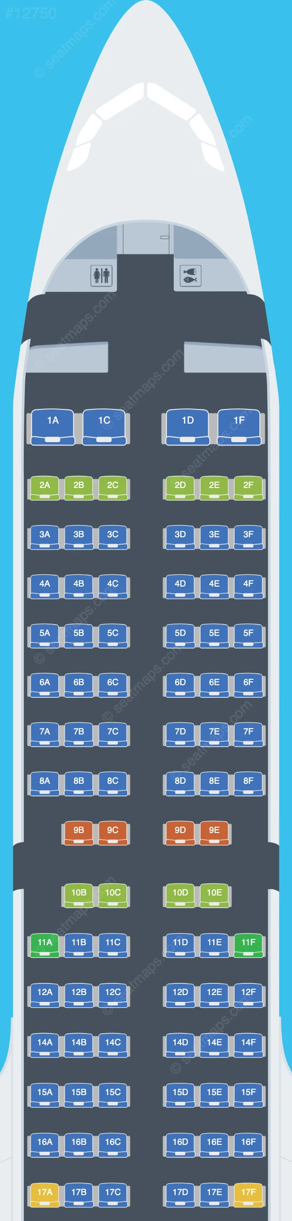 SalamAir Airbus A321neo V.3 seatmap preview