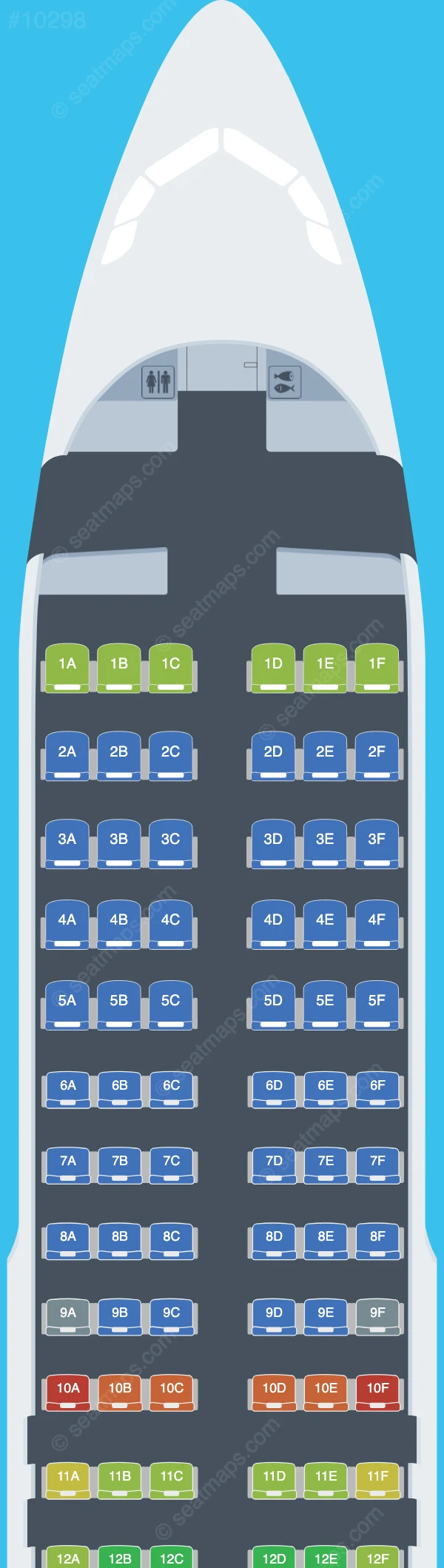 LATAM Airlines Peru Airbus A320-200 seatmap preview