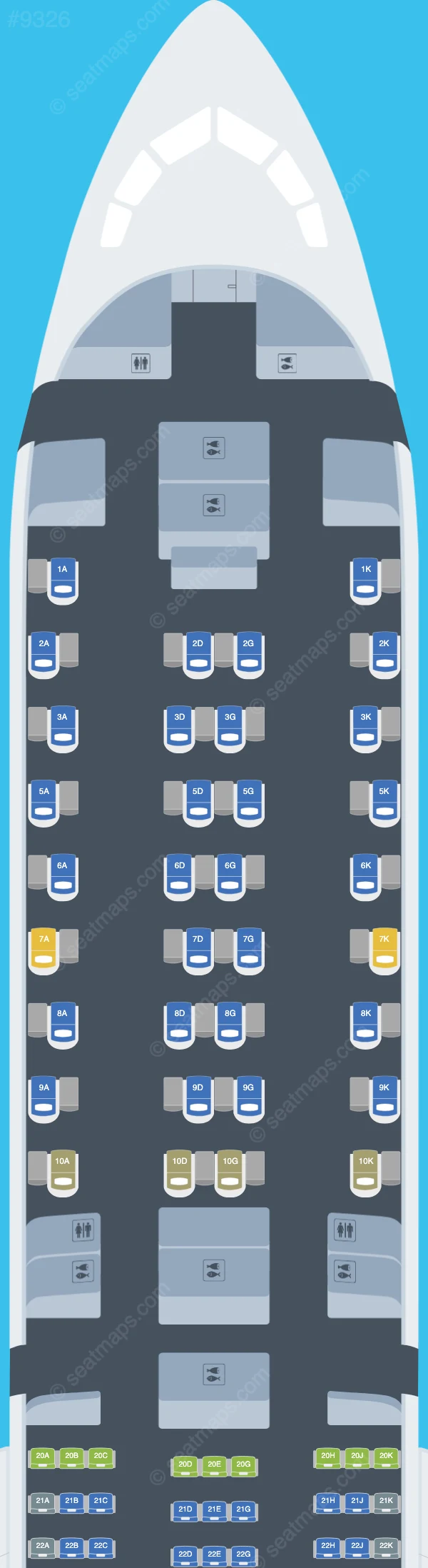 EVA Air Boeing 787-10 seatmap preview