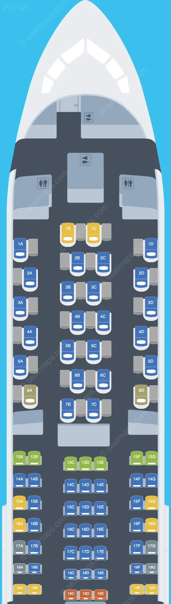 Delta Boeing 767-300ER V.2 seatmap preview