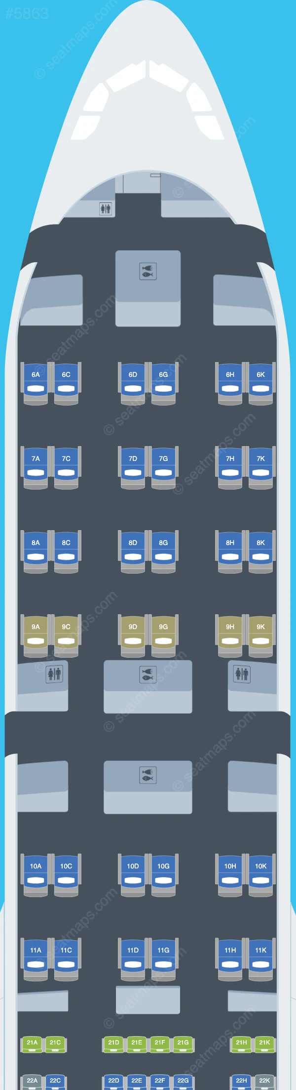 Garuda Indonesia Airbus A330-300 V.1 seatmap preview