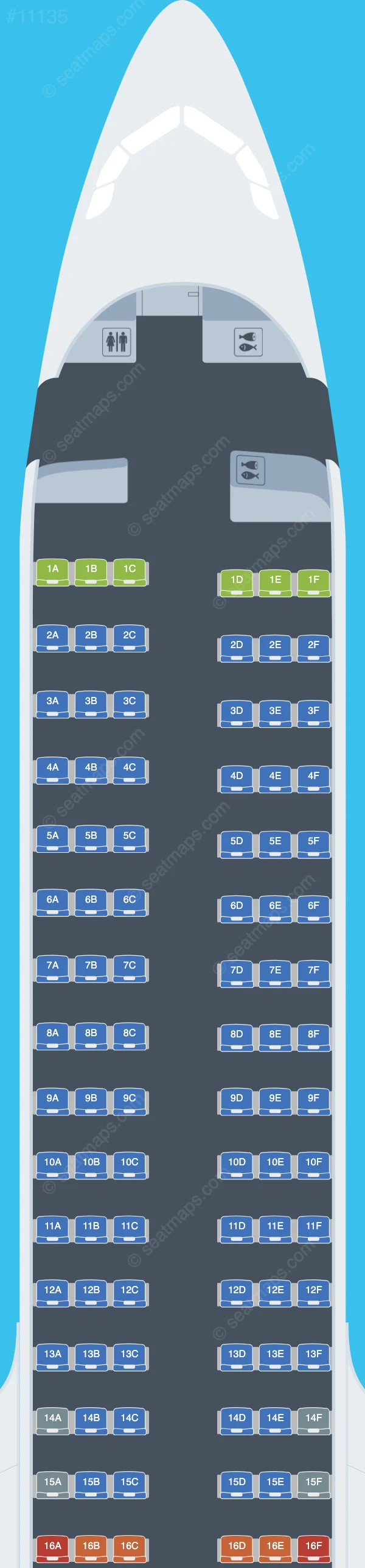 Air New Zealand Airbus A321neo V.2 seatmap preview