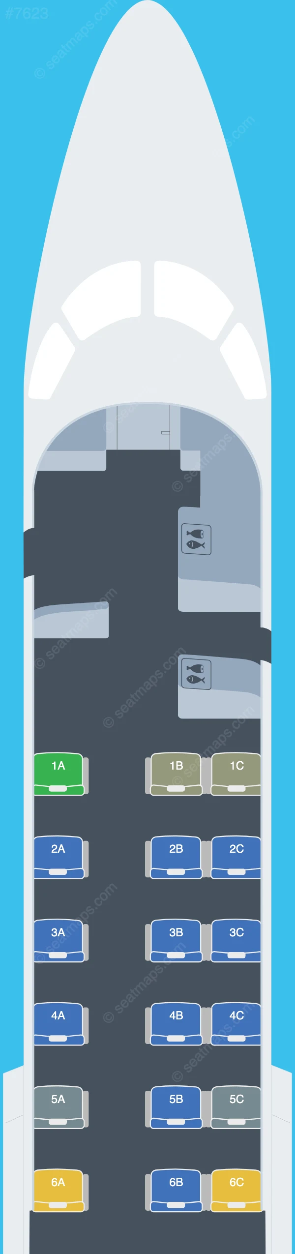 Contour Aviation Embraer ERJ 135 seatmap preview