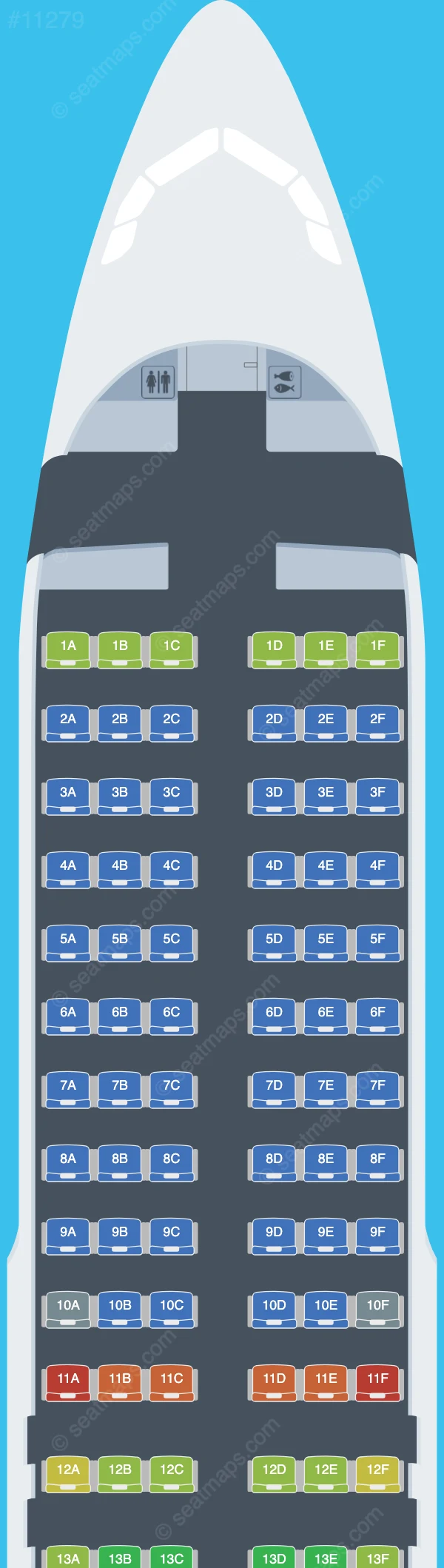 Wizz Air Malta Airbus A320-200 V.1 seatmap preview