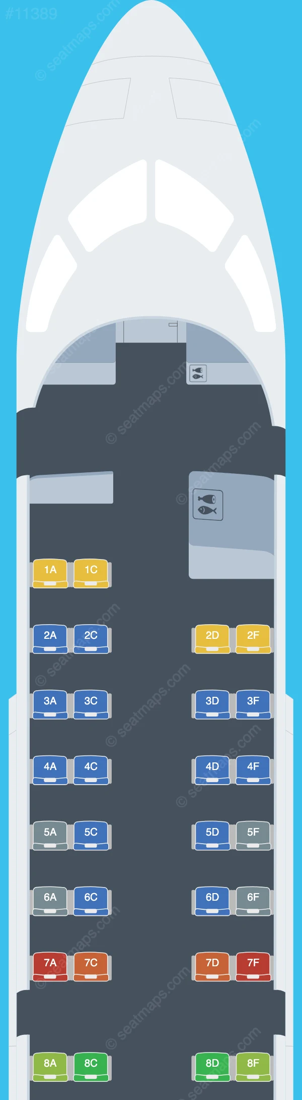 Global Reach Aviation Bombardier CRJ200 seatmap preview