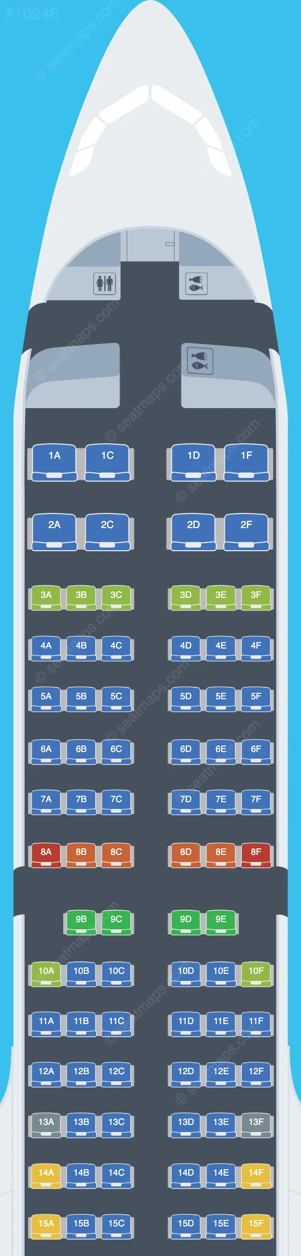 S7 Airlines Airbus A321neo V.1 seatmap preview