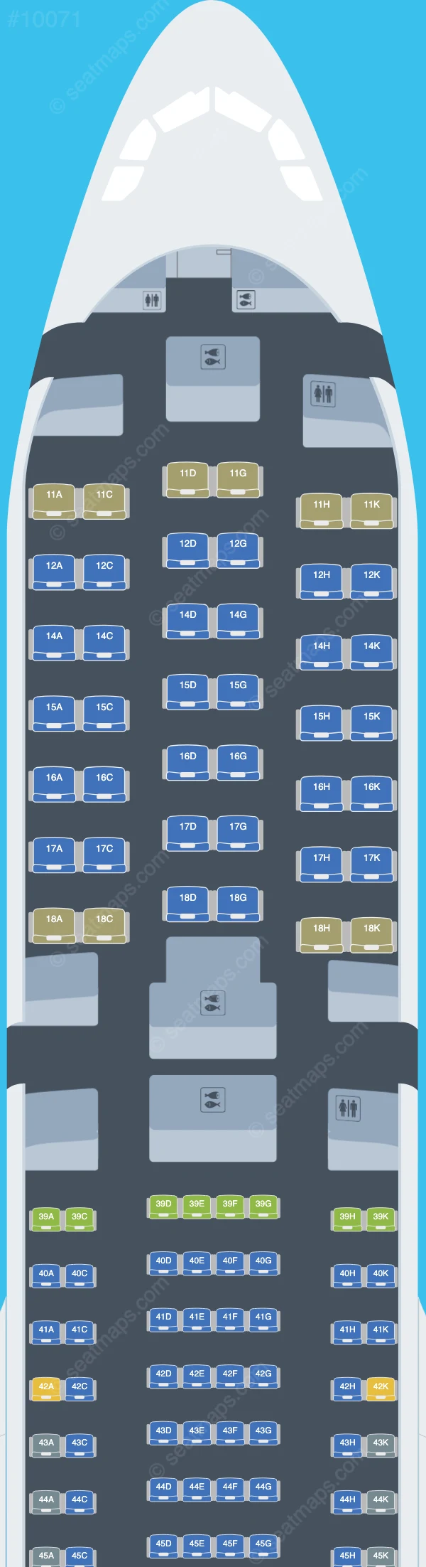 Cathay Pacific Airbus A330-300 V.4 seatmap preview