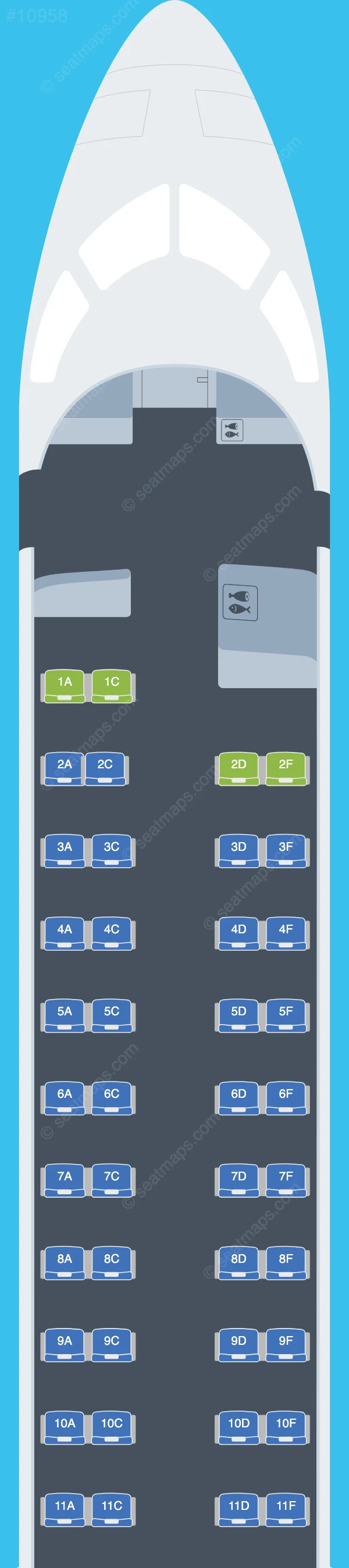 ValueJet Bombardier CRJ900 seatmap preview