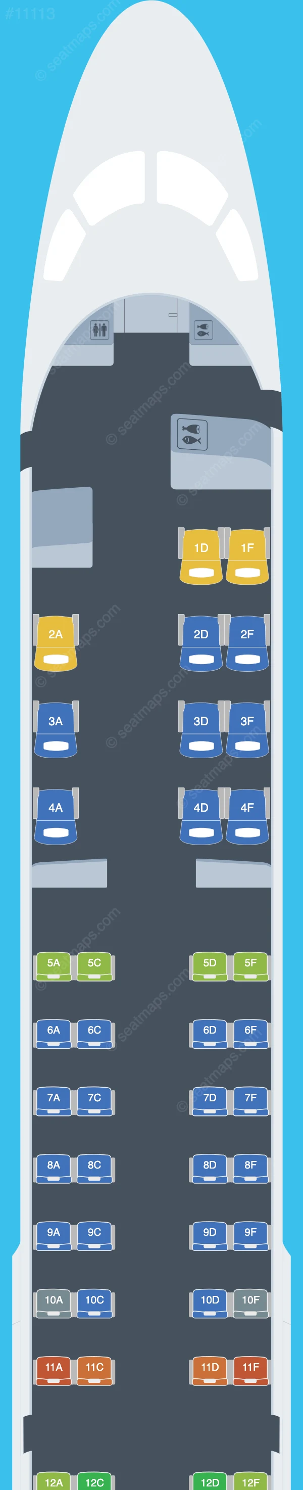 Airlink Embraer E195 V.1 seatmap preview