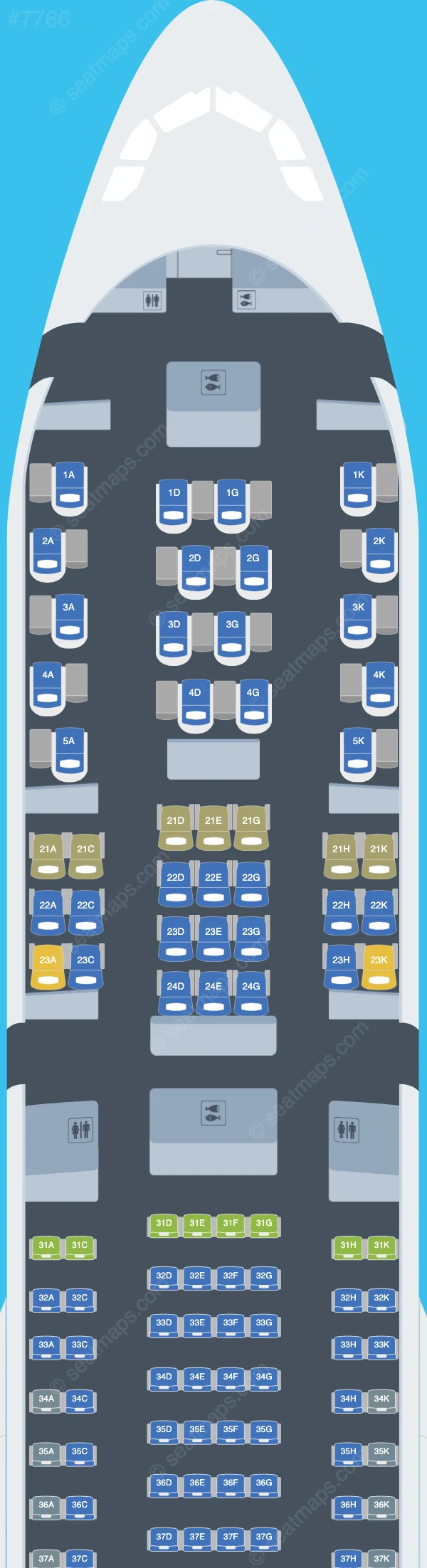 Philippine Airlines - PAL Airbus A330-300 V.2 seatmap preview