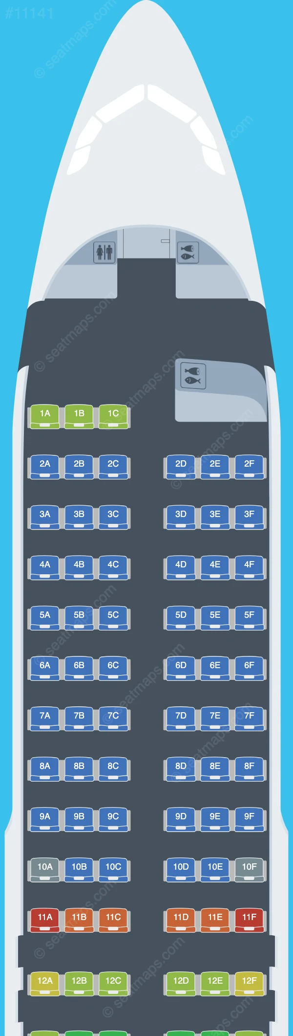 BA Euroflyer Airbus A320-200 seatmap preview