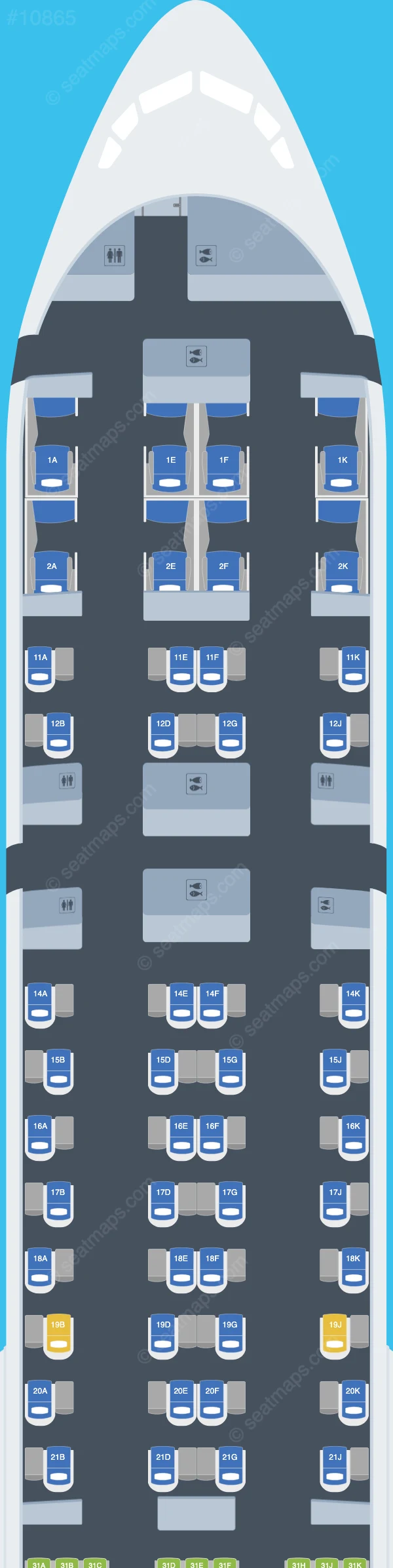 Thai Airways International Boeing 777-300ER V.2 seatmap preview