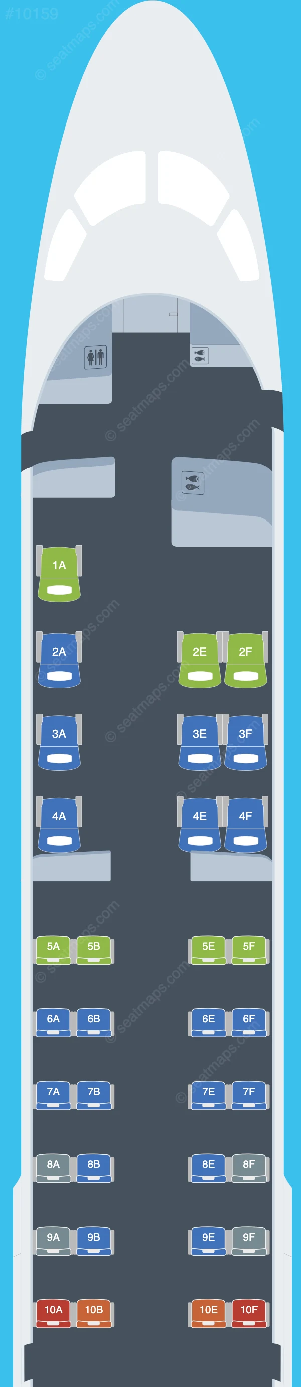 Qantaslink Embraer E190 V.1 seatmap preview