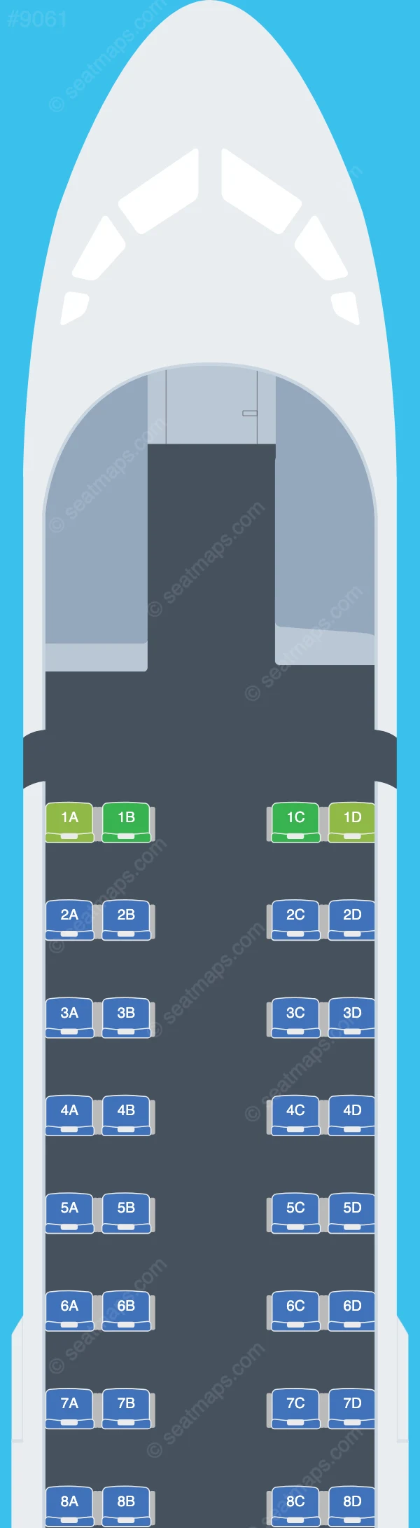 Japan Air Commuter ATR 72-600 seatmap preview