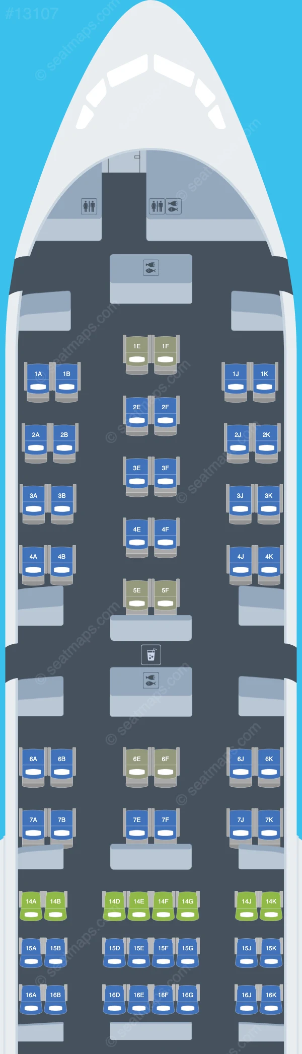 Emirates Boeing 777-200LR V.2 seatmap mobile preview