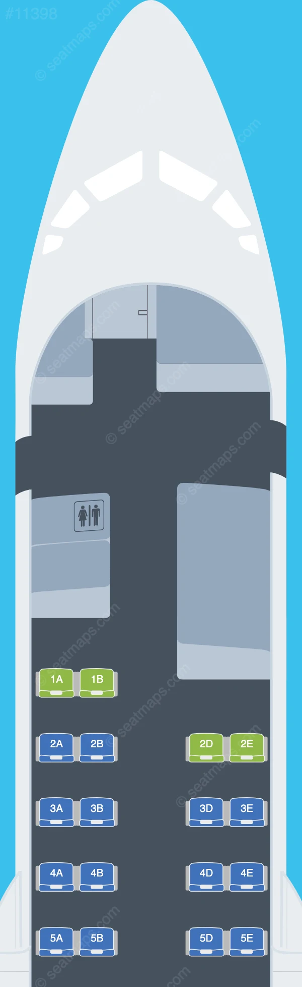 i-Fly Air Fokker 50 seatmap preview