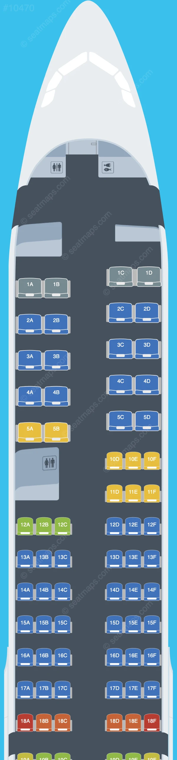 Delta Airbus A321neo seatmap preview
