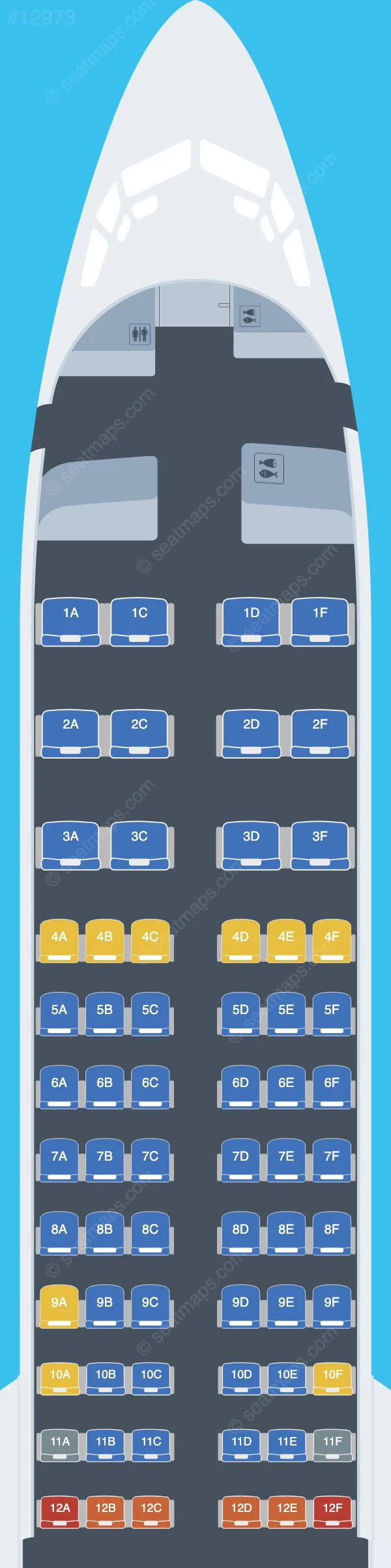 WestJet Boeing 737 MAX 8 V.3 seatmap preview