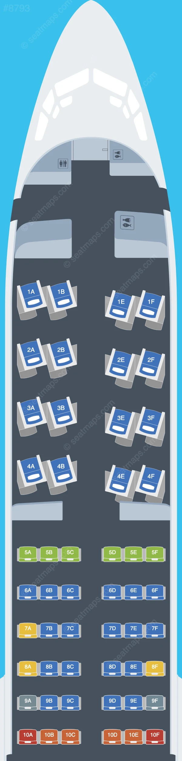 Copa Airlines Boeing 737 MAX 9 V.2 seatmap preview