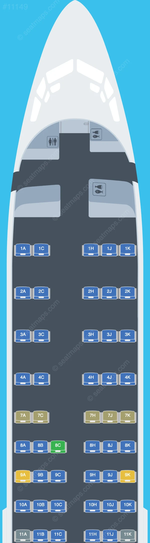 Aeroregional Boeing 737-400 seatmap preview