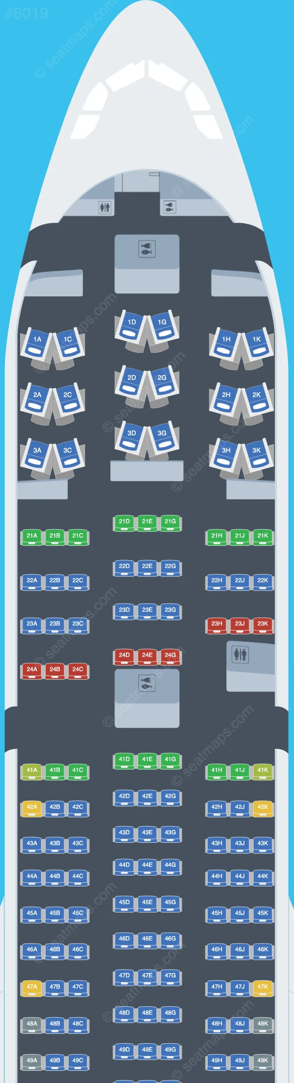 Philippine Airlines - PAL Airbus A330-300 V.1 seatmap preview