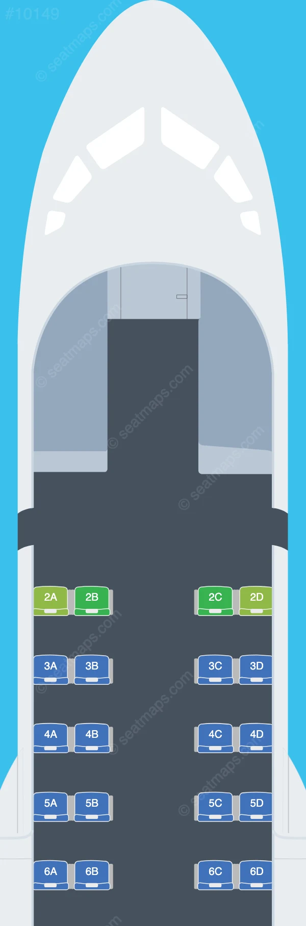 Rise Air ATR 42-300 seatmap preview