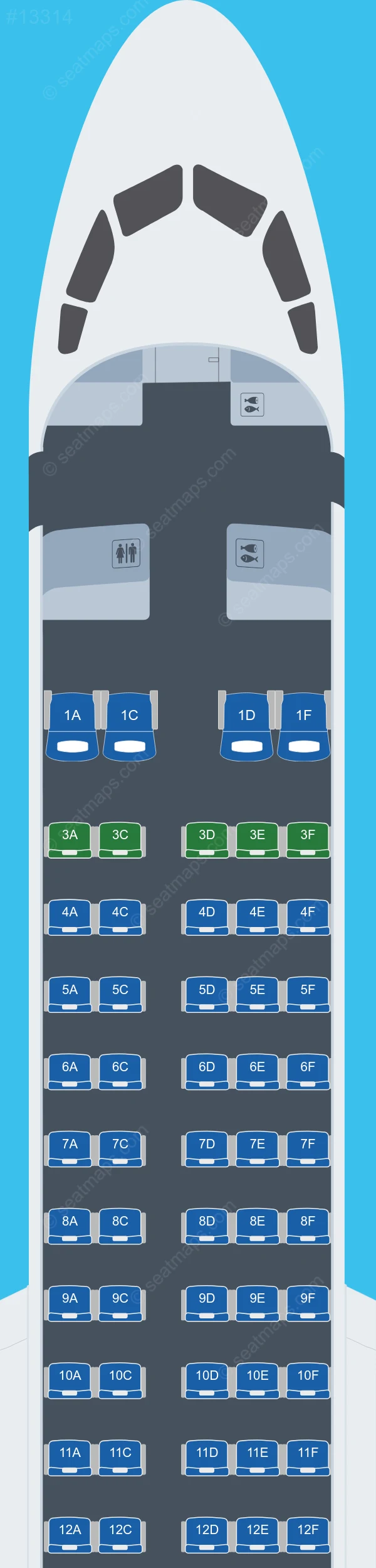 TransNusa COMAC C909 V.2 seatmap preview